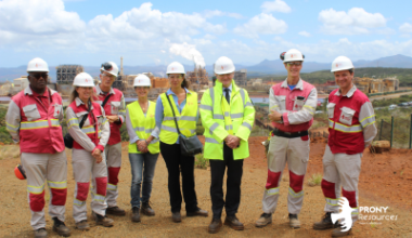 Visites du Haut-Commissaire Jacques Billant et de la Commissaire Déléguée pour la province Sud Catherine Merckx sur le site industriel de Prony Resources